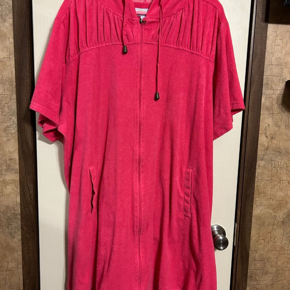 Women's Pink Terry Size 22/24 Swim Cover-Up. (1219)